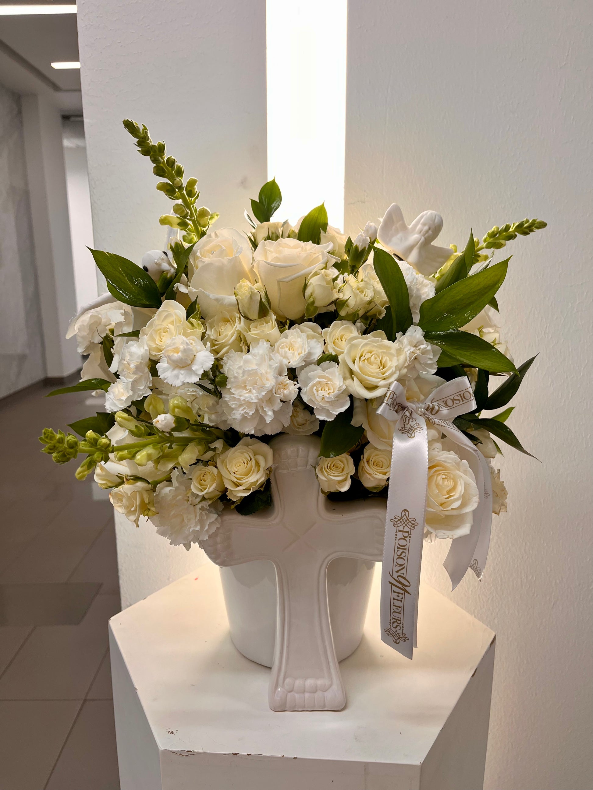 Heavenly Cross Sympathy Arrangement