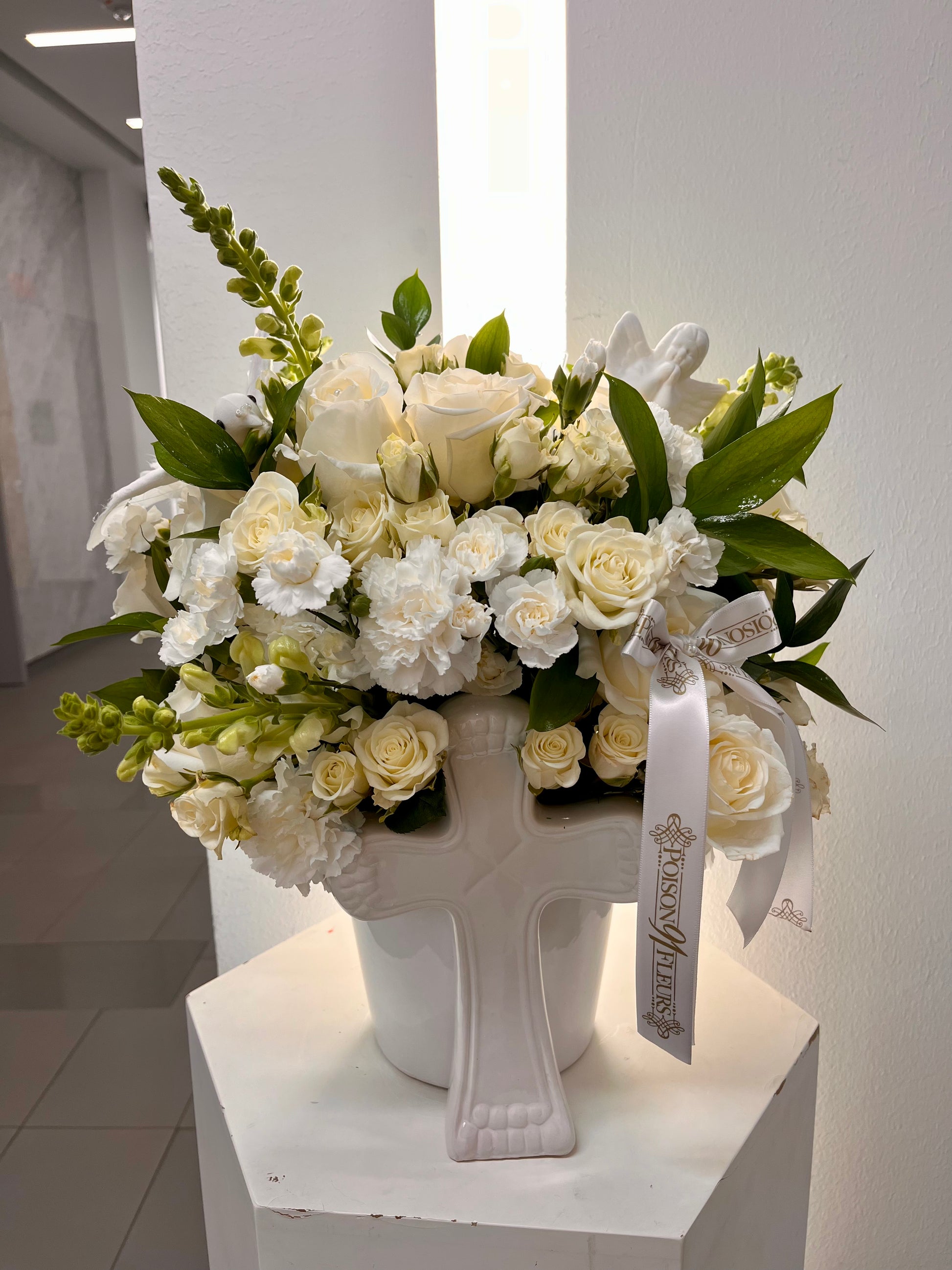 Heavenly Cross Sympathy Arrangement