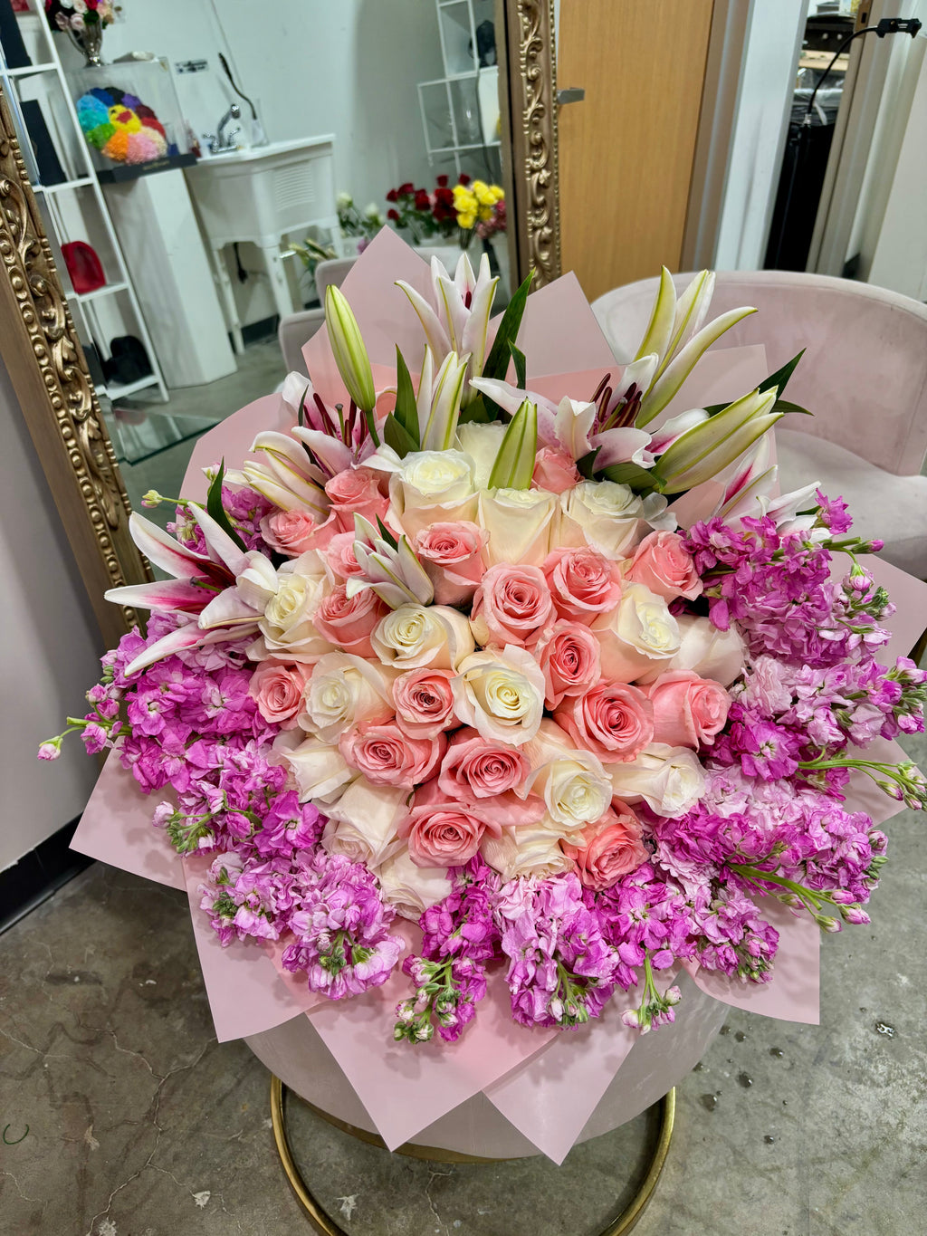 Rose + Lilies Luxe Bouquet