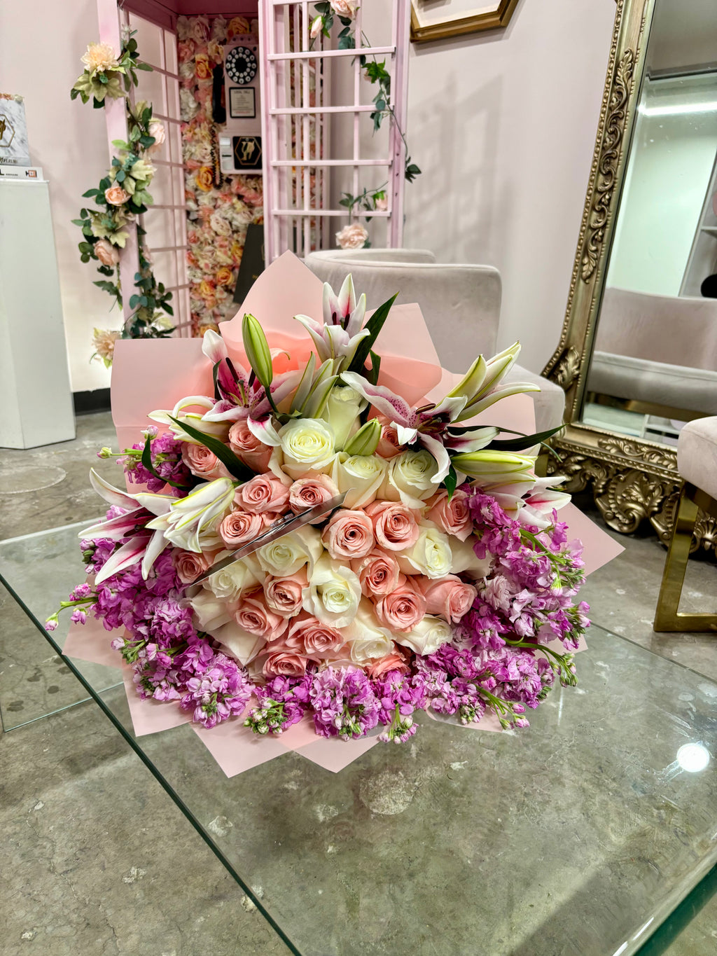 Rose + Lilies Luxe Bouquet
