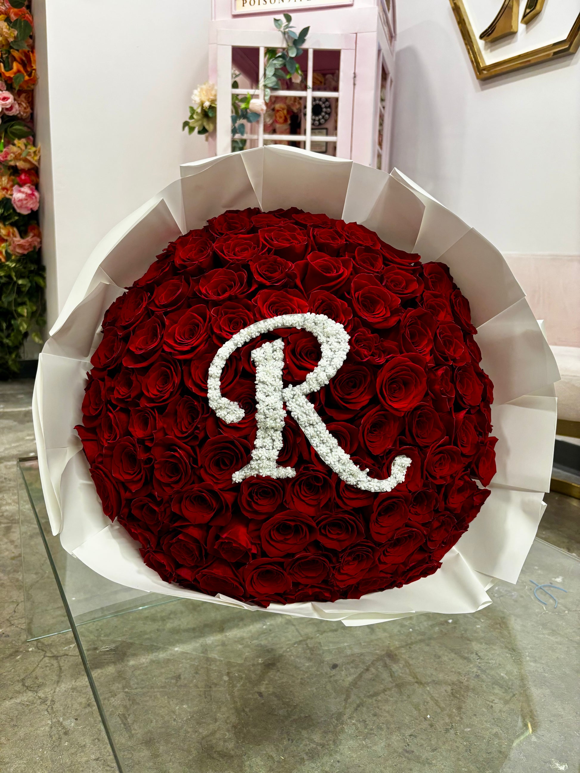 Red Rose Bouquet + Alphabet