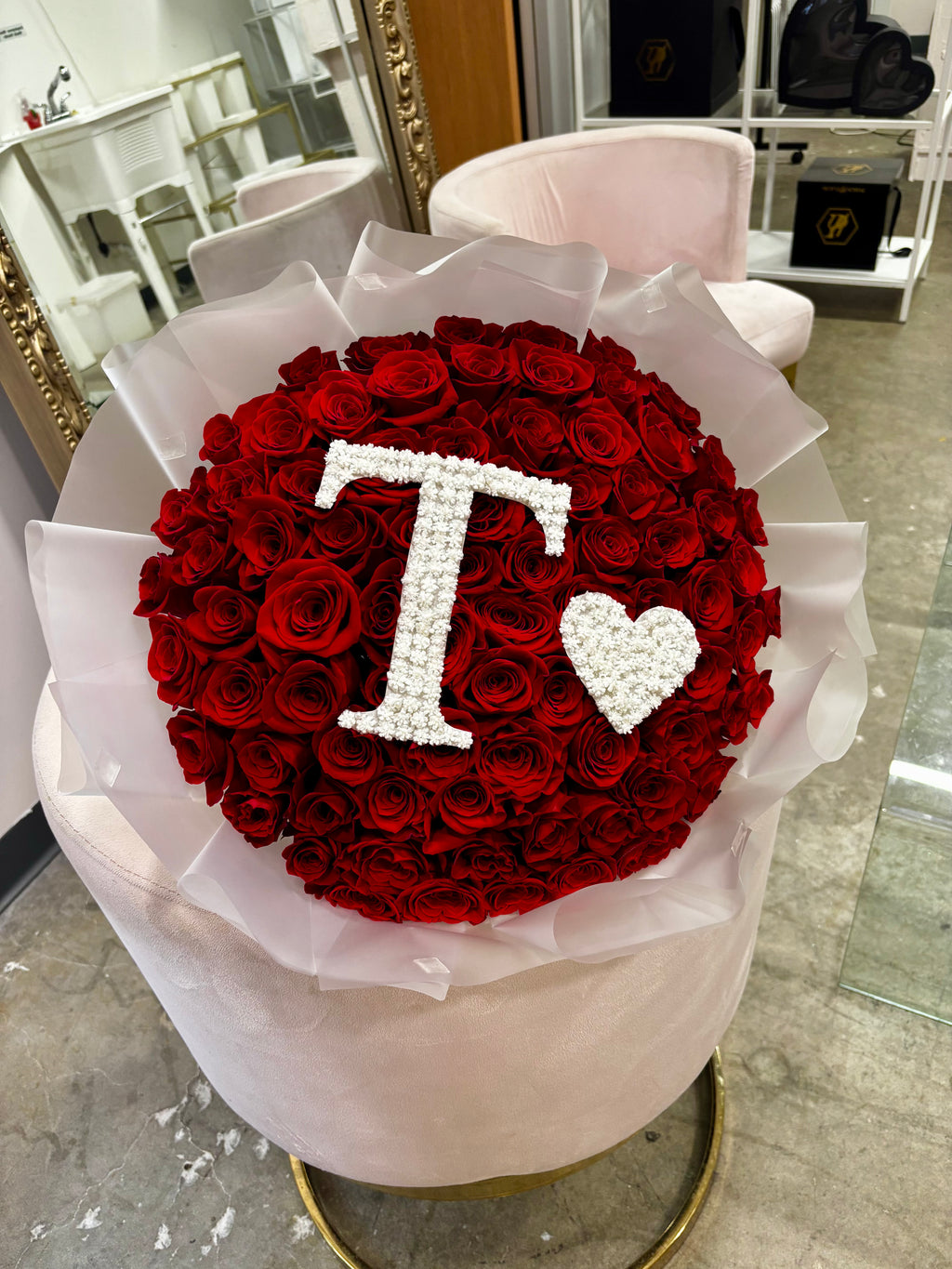 Red Rose Bouquet + Alphabet